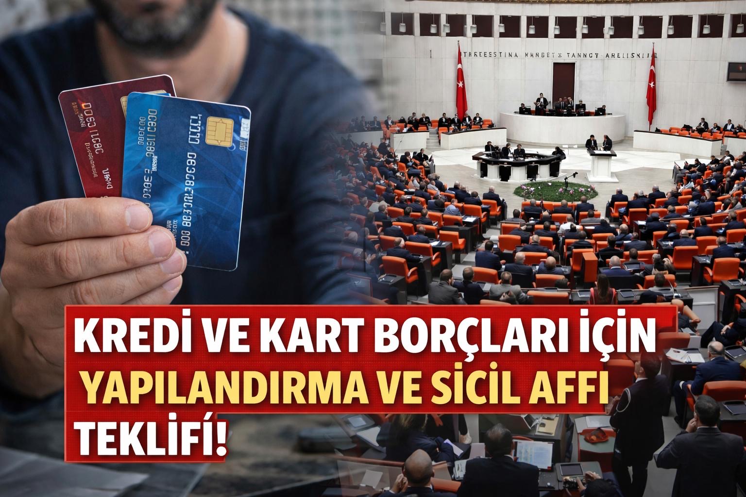 TBMM’YE ‘BORÇ BARIŞI’ TEKLİFİ: KREDİ VE KART BORÇLARINA FAİZ SİLME VE SİCİL AFFI